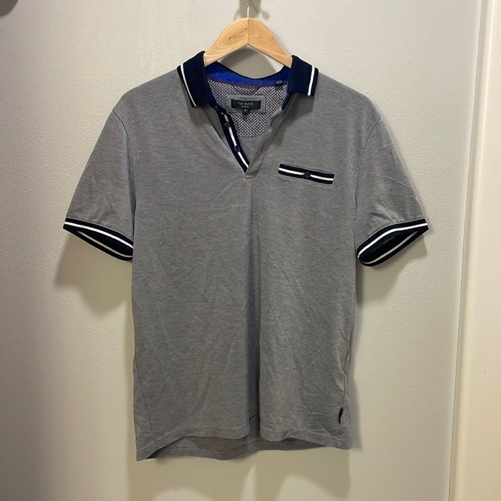 Ted Baker mens short sleeve collared tee shirt